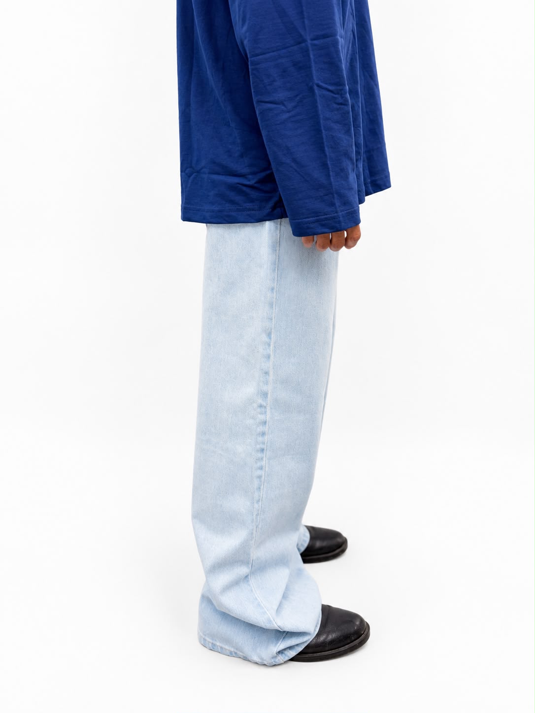 Men's  baggy wide-leg denim jeans