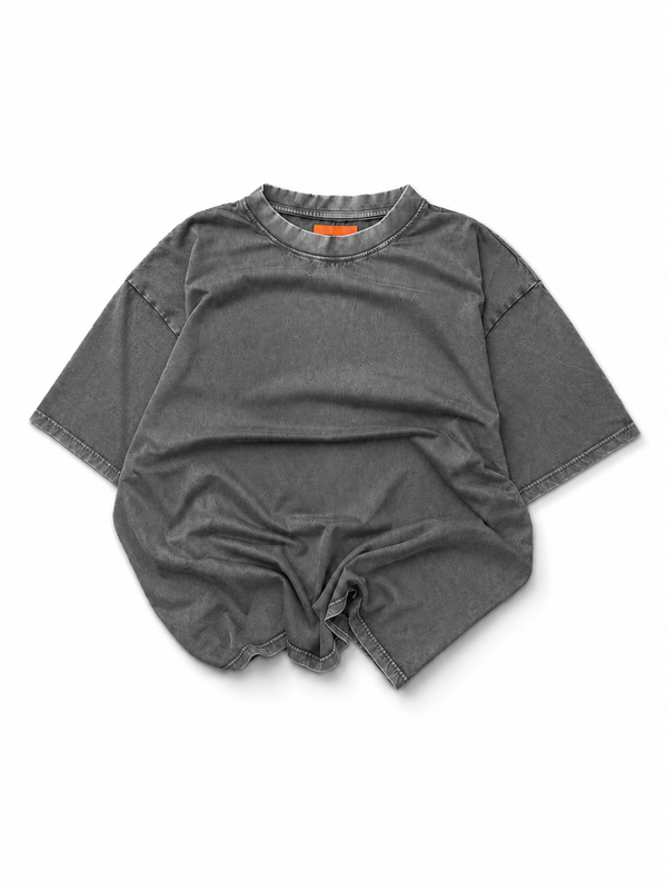 Men's Charcoal Washed Oversized T-Shirt