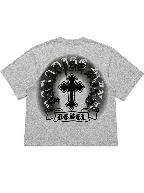 Rebel Cross Oversized Graphic T-Shirt