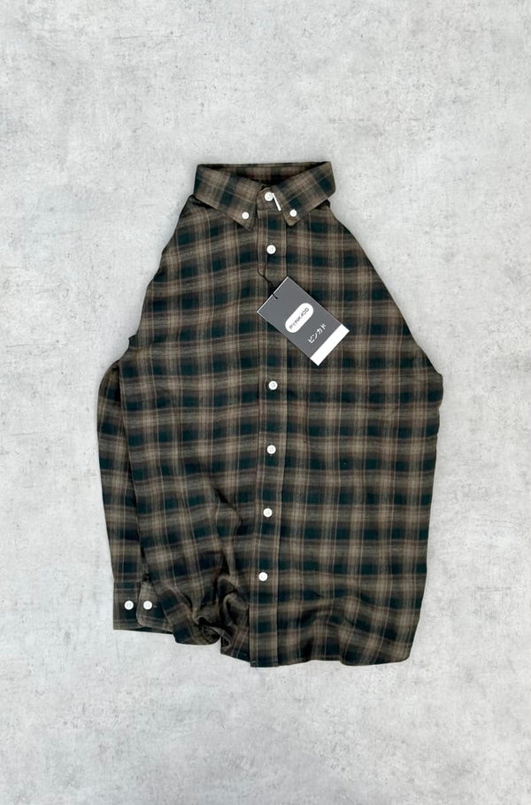 Soft Cotton Button-Down Check Shirt