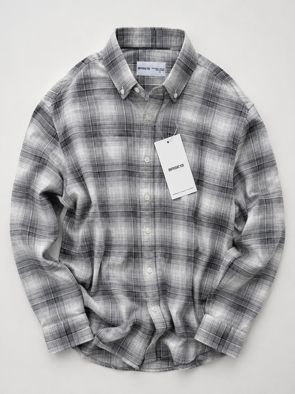 BASE13 Premium Plaid Flannel Shirt for Men