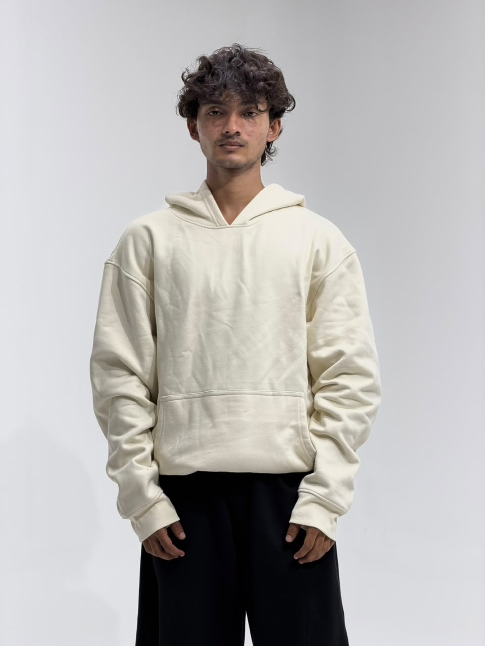 Cream oversized hoodie for men – Surplusstore