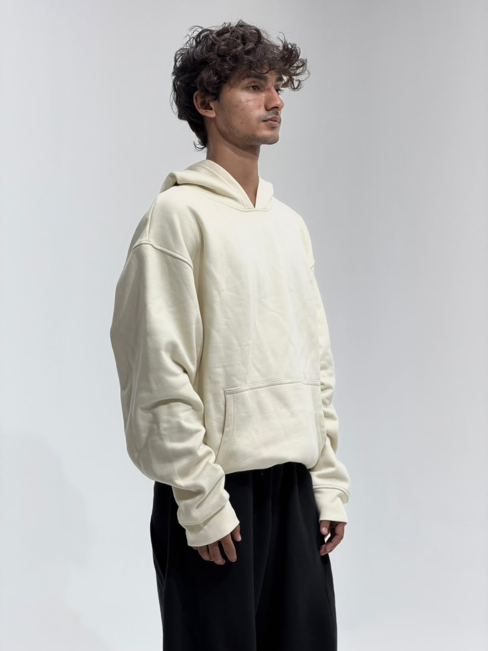 Cream oversized hoodie for men – Surplusstore