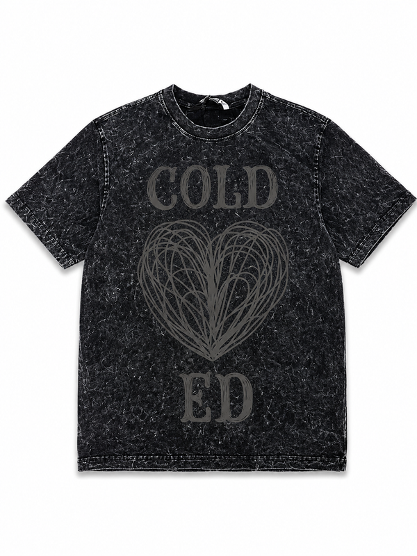 Cold Heart Acid Wash Oversized T-Shirt