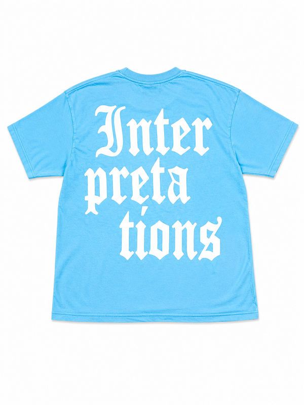 Illicit Interpretations Oversized Sky Blue Graphic T-Shirt for Men