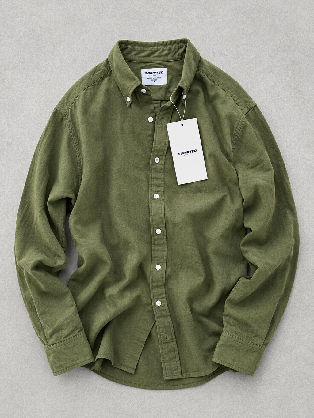 Scripted Premium Solid Oxford Shirt for Men