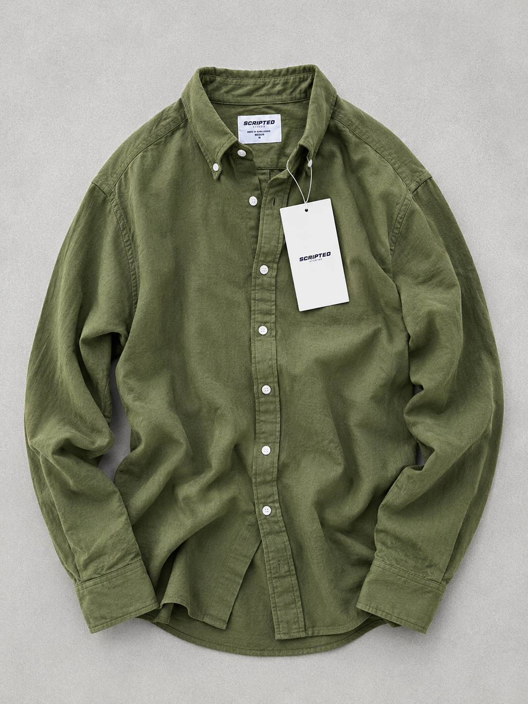 Scripted Premium Solid Oxford Shirt for Men