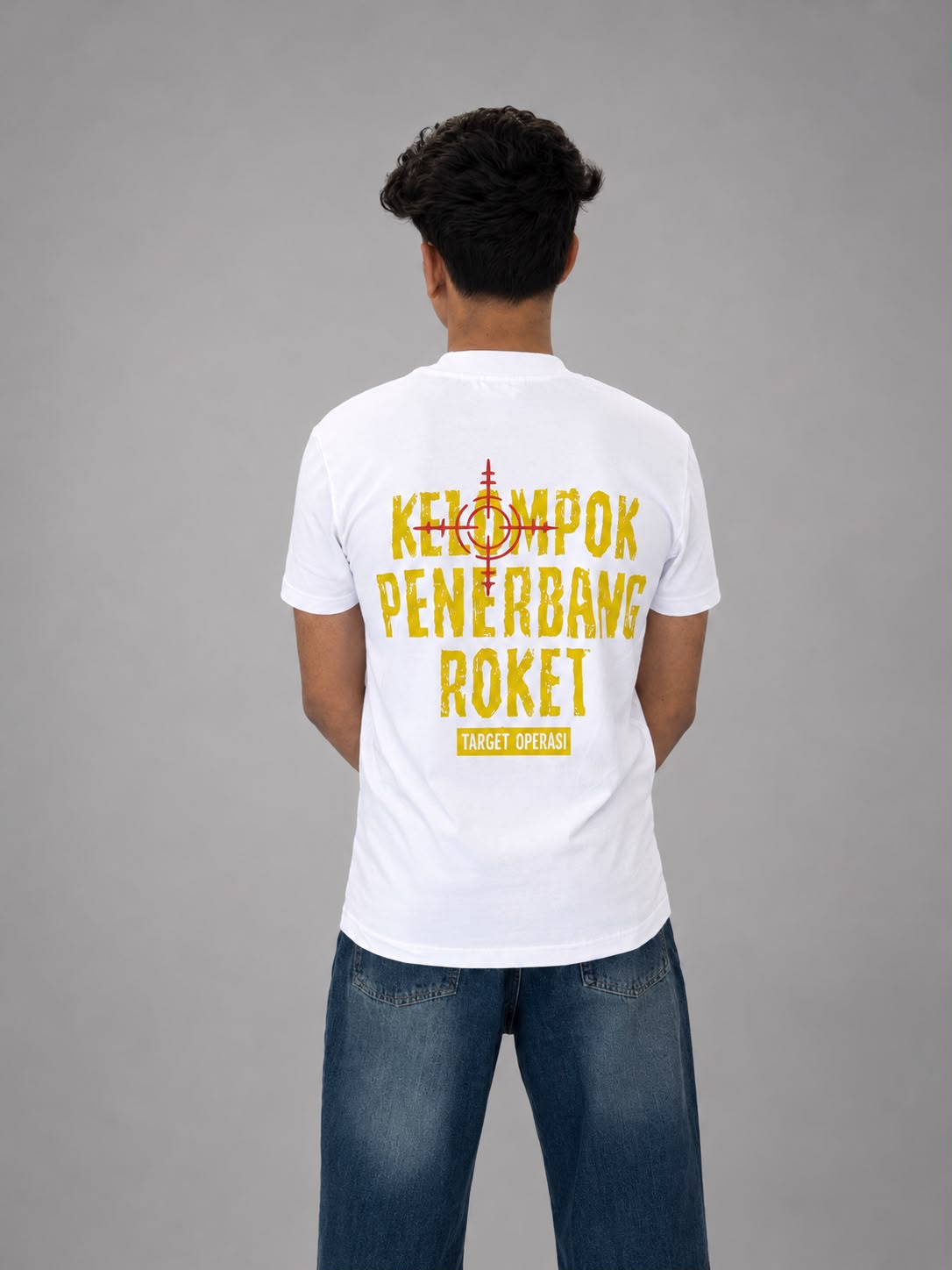 Men's White Oversized Graphic T-Shirt Secondary image
