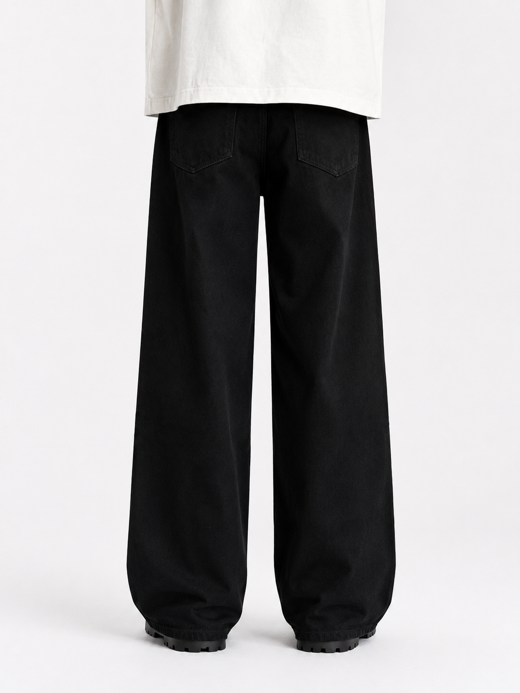 Men's Black Wide Leg Baggy Jeans
