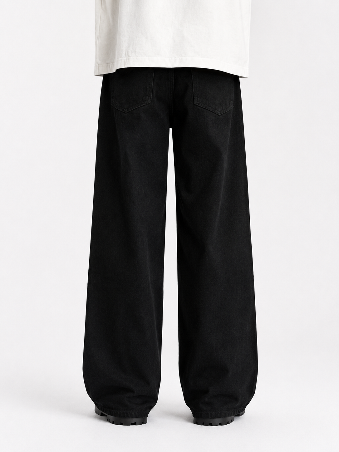 Men's Black Wide Leg Baggy Jeans