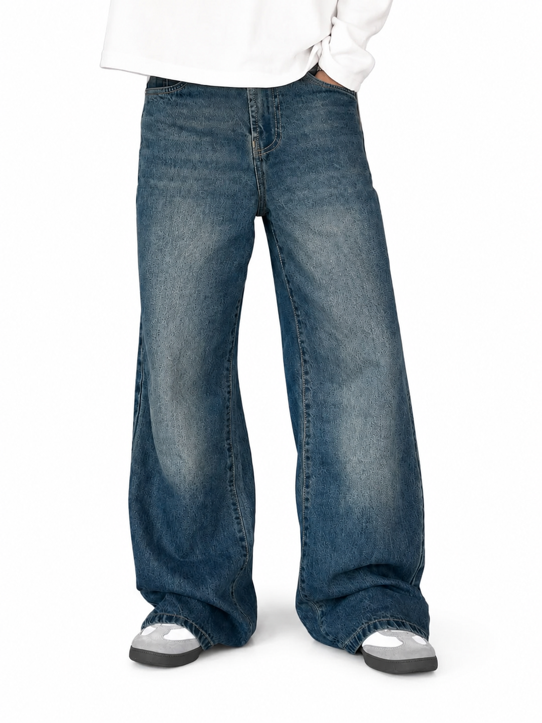 Premium Wide Leg Denim Pants Main image
