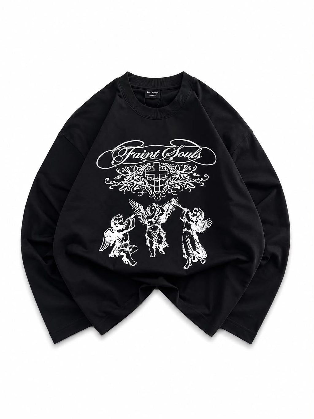 black oversized crewneck sweatshirt