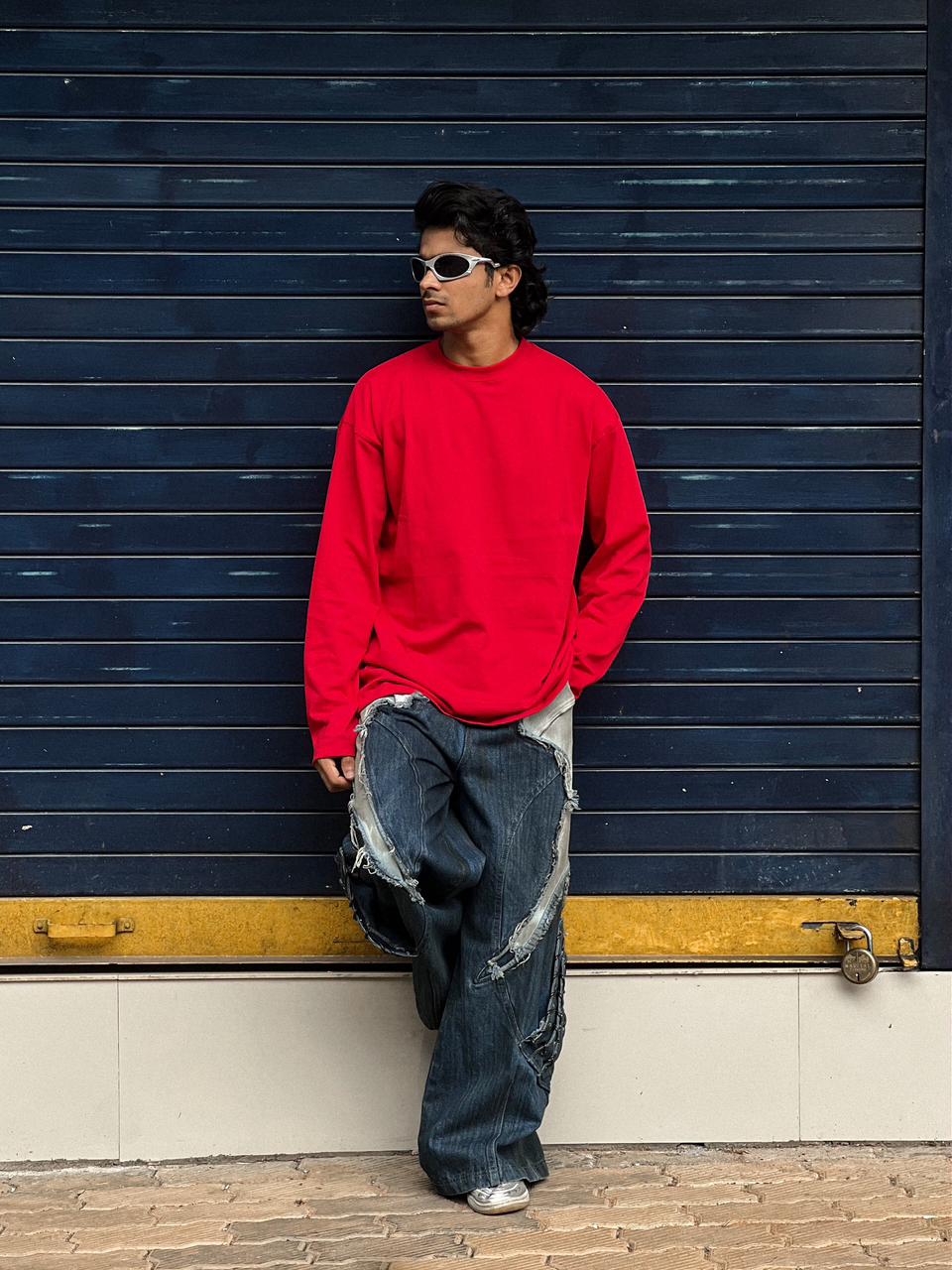Brown Oversized Full-Sleeve T-Shirt | Minimal Streetwear