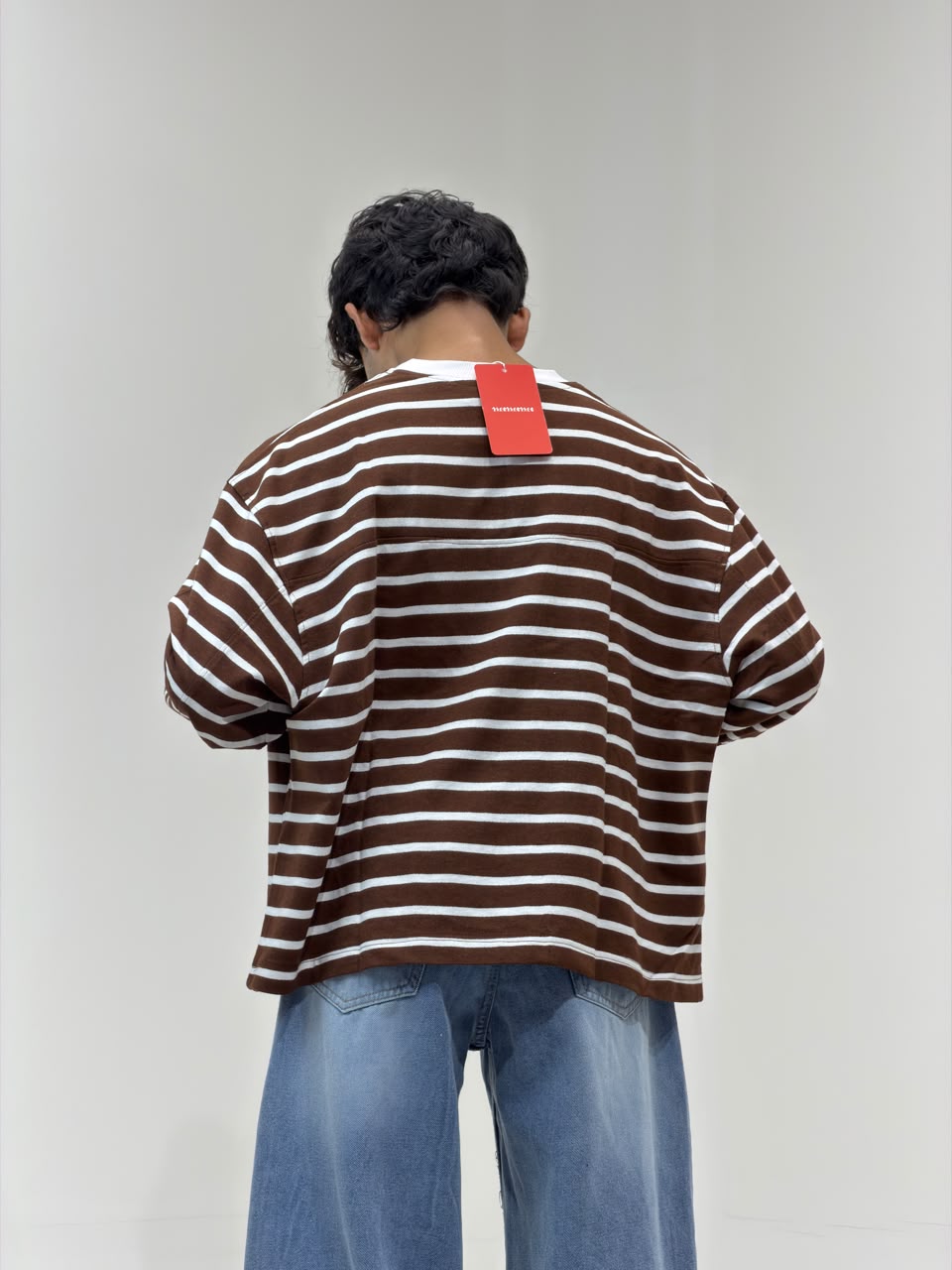 Cropp Striped Oversized Full Sleeve T-Shirt