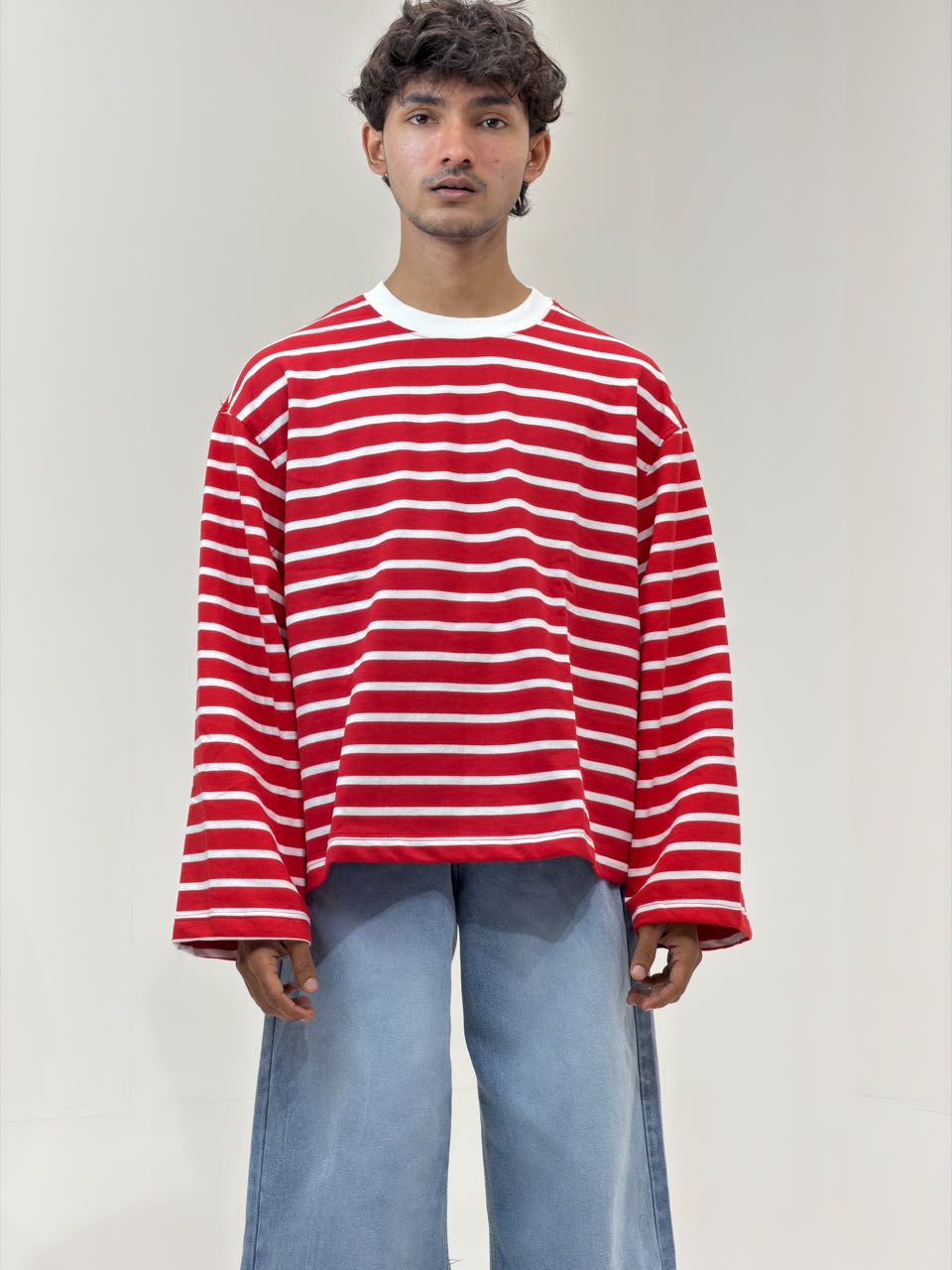 Cropp Striped Oversized Full Sleeve T-Shirt Main image
