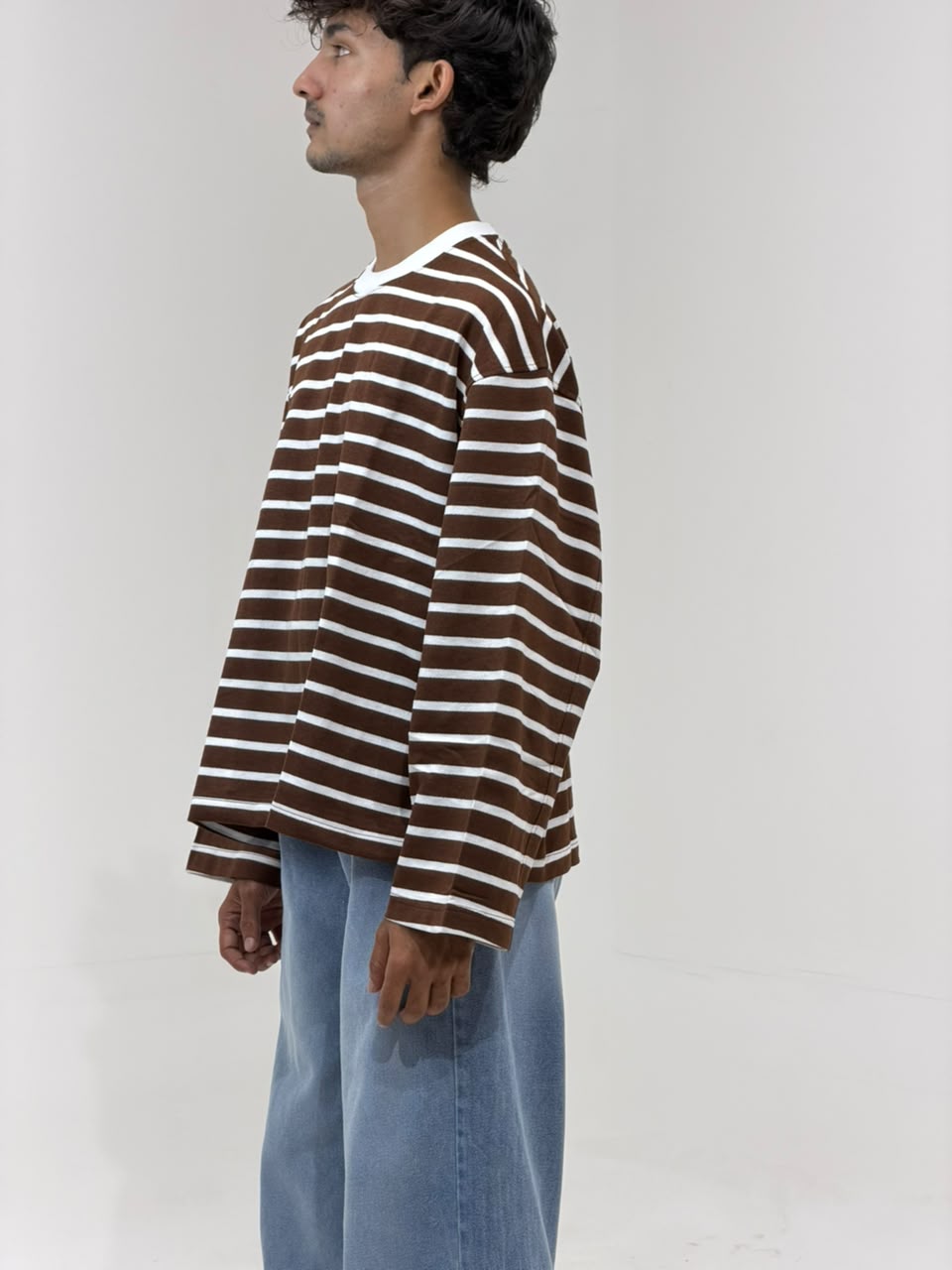 Cropp Striped Oversized Full Sleeve T-Shirt