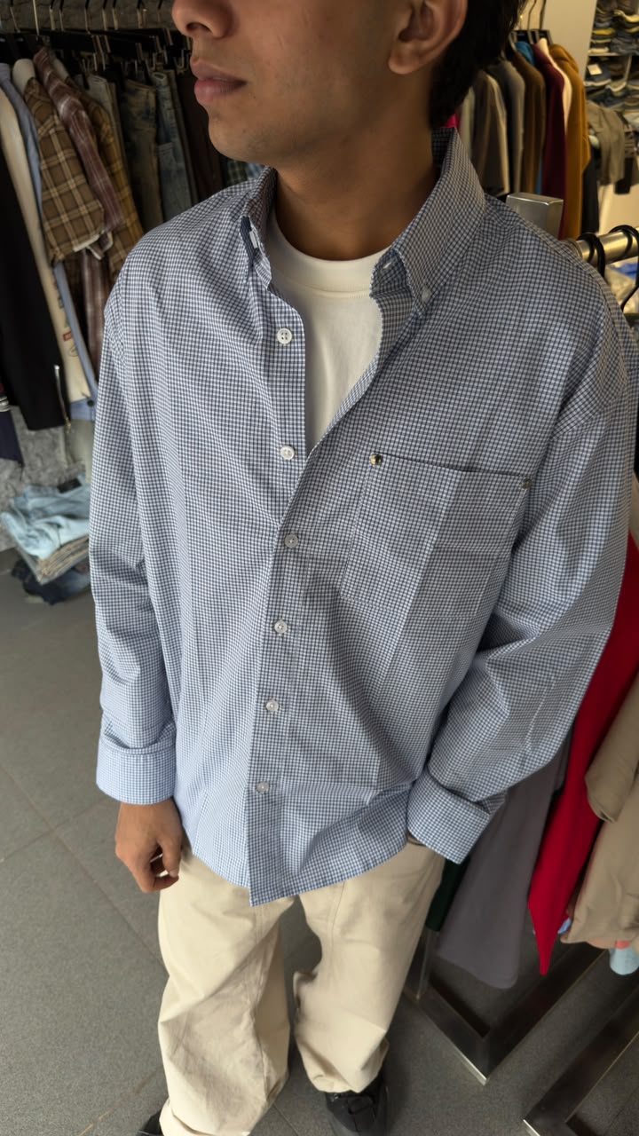 Men's micro check full sleeve cotton shirt