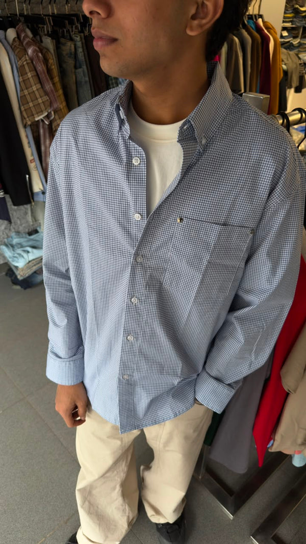 Men's micro check full sleeve cotton shirt