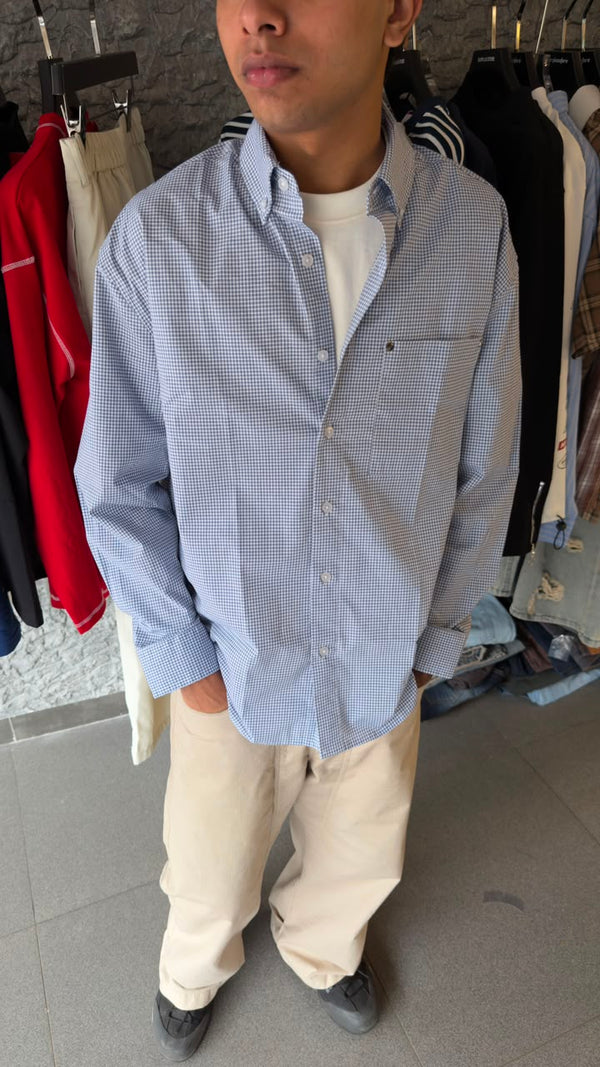 Men's micro check full sleeve cotton shirt