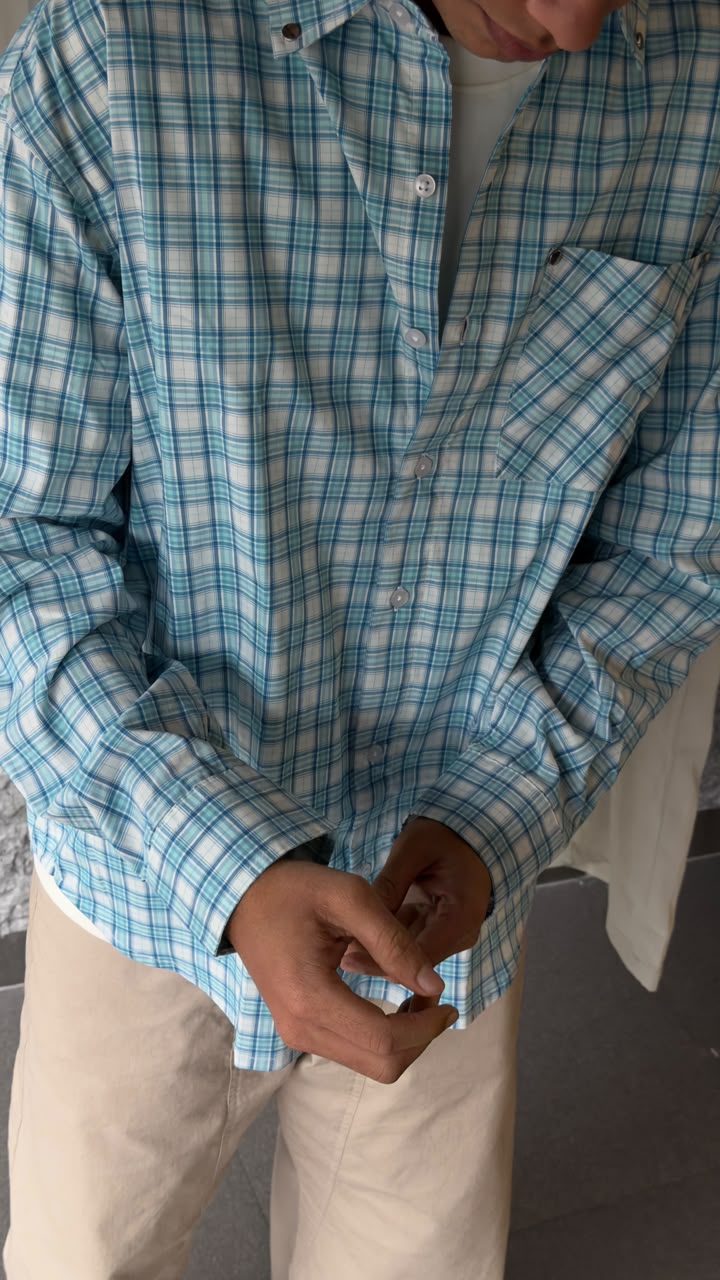 Men's micro check full sleeve cotton shirt