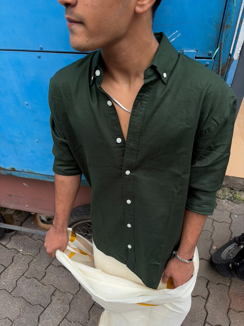 Men’s  linen blend casual shirt 