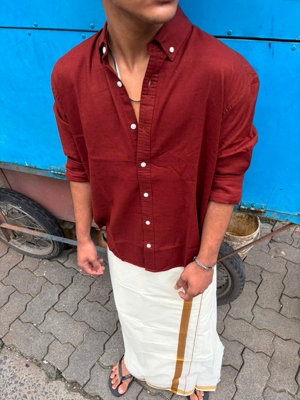Men’s  linen blend casual shirt 