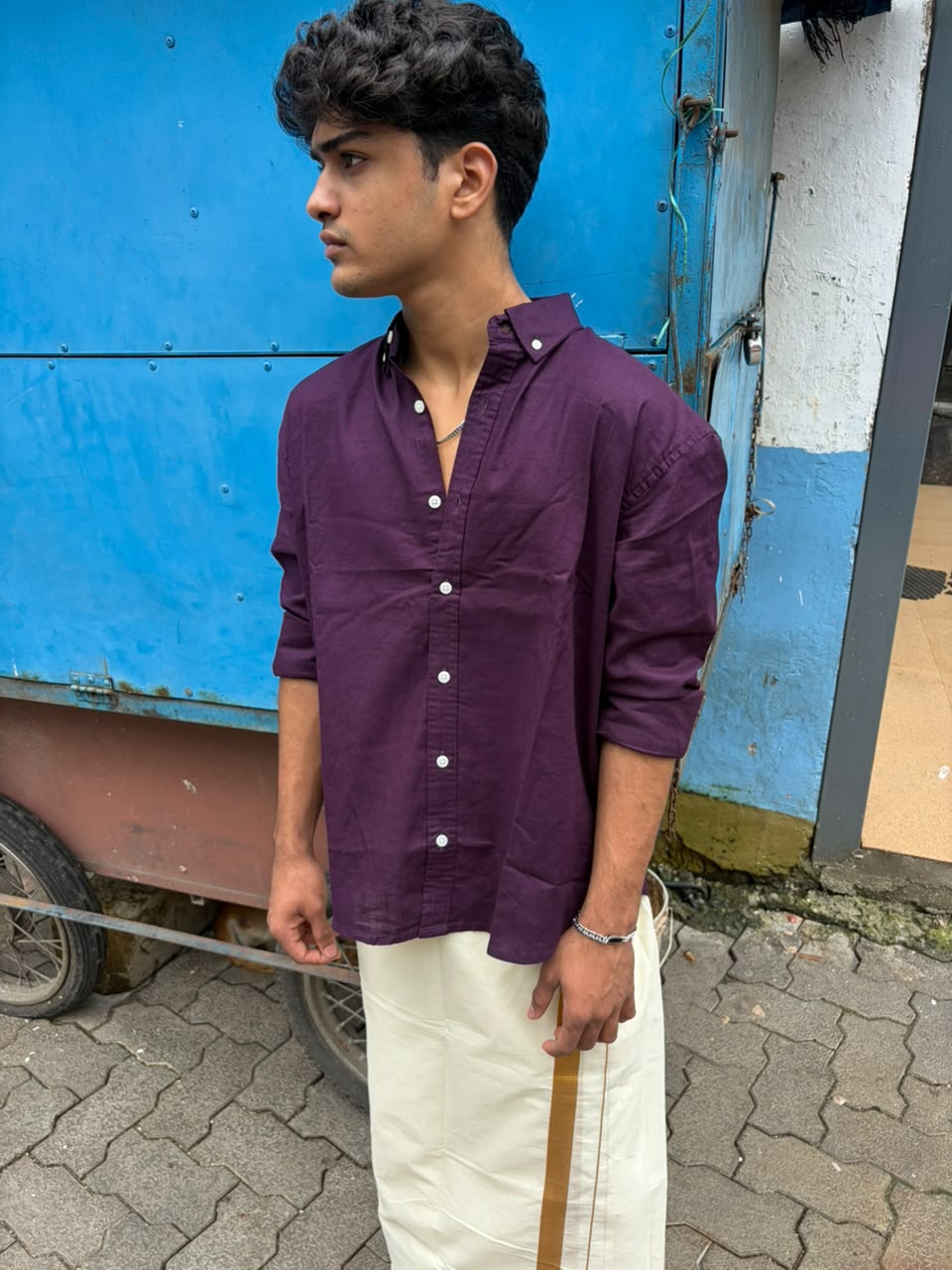 Men’s  linen blend casual shirt 