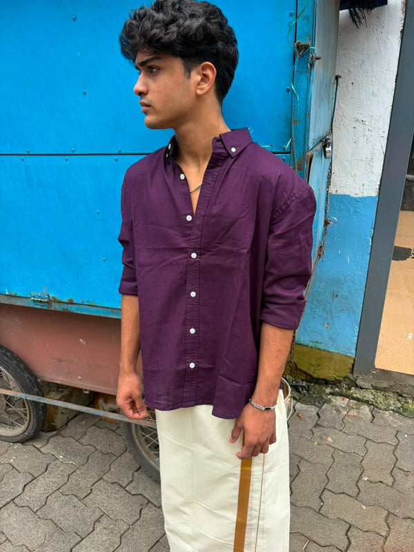 Men’s  linen blend casual shirt 