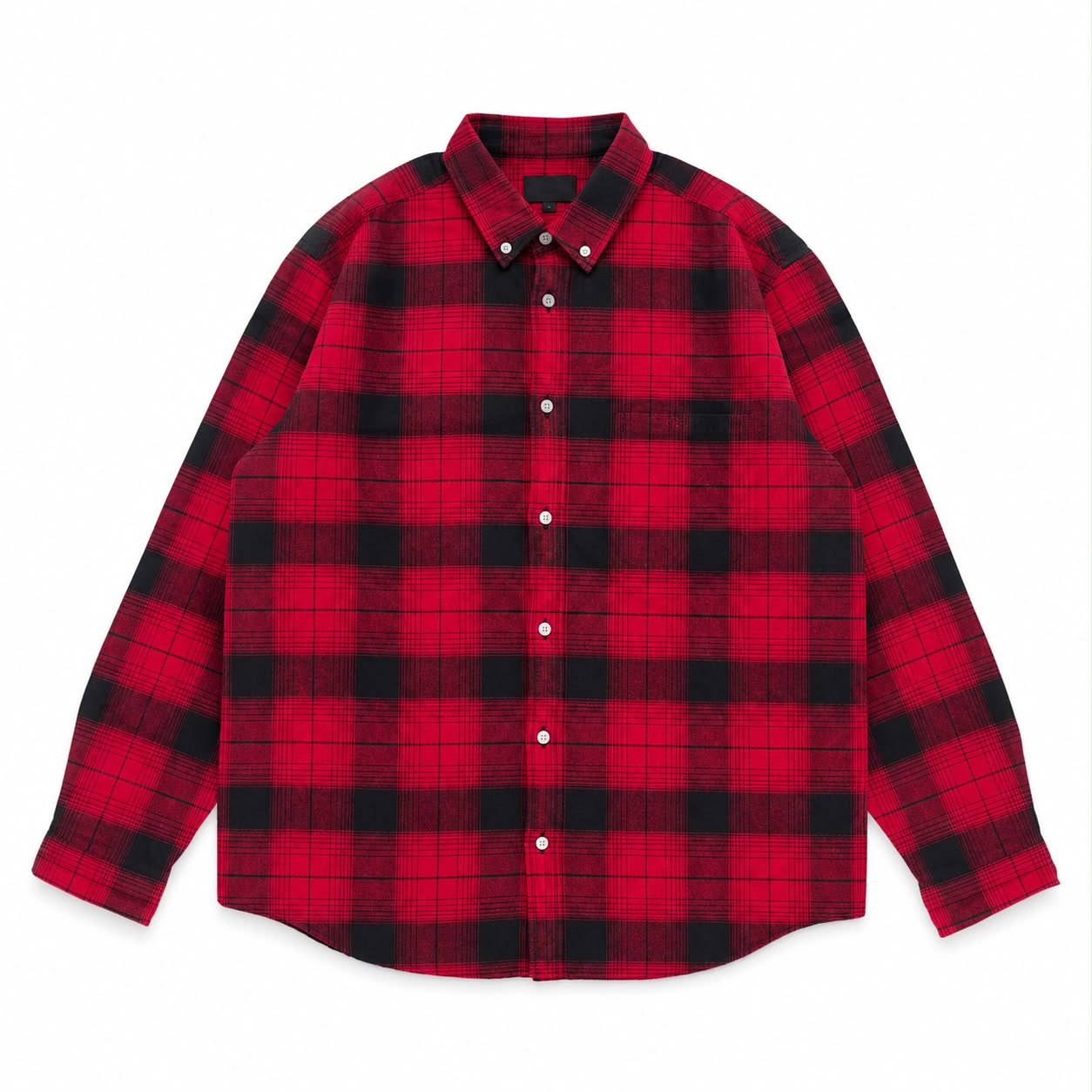  plaid flannel button-down shirt with full sleeves