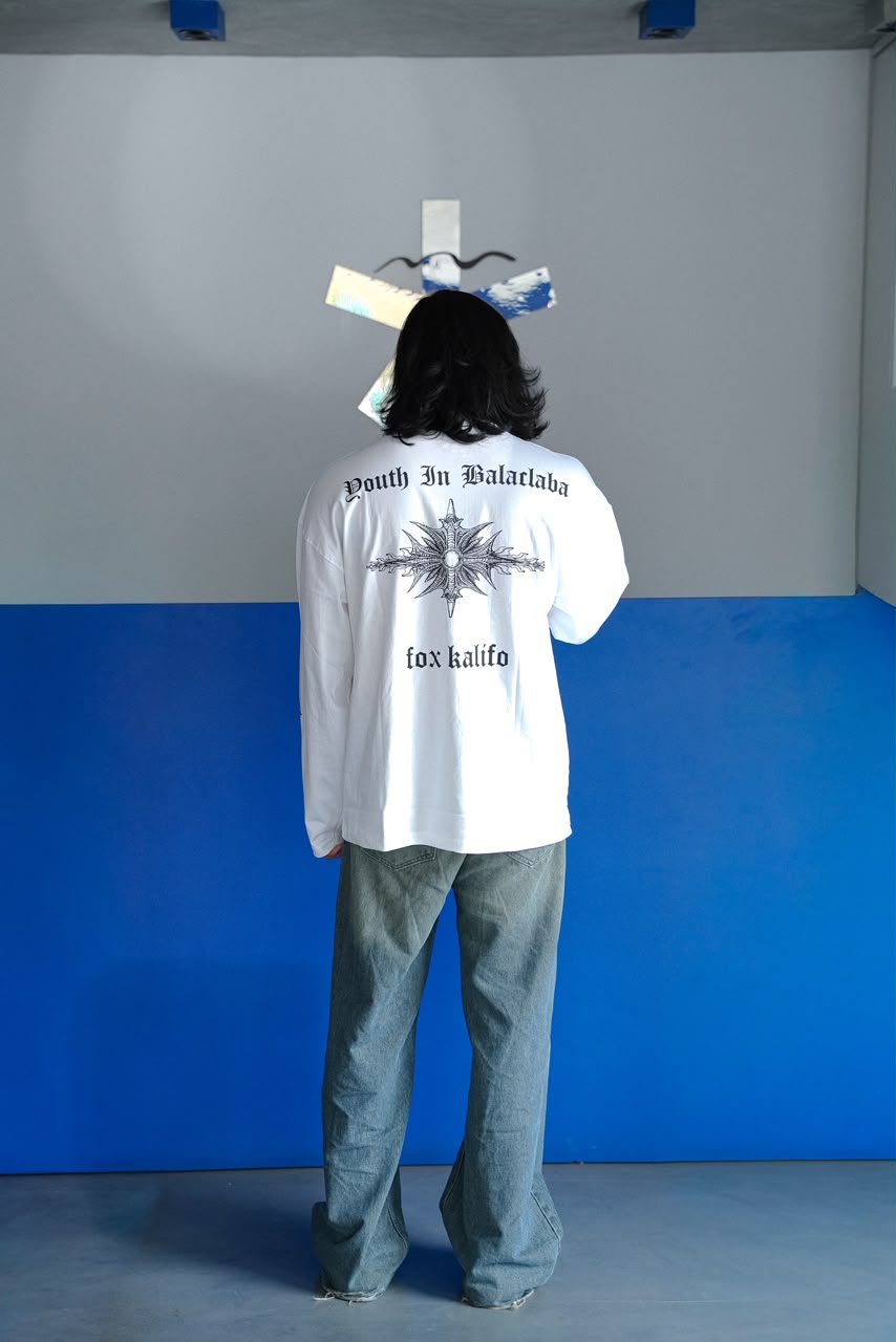 Men's  oversized graphic full sleeve T-shirt with chest and sleeve print.