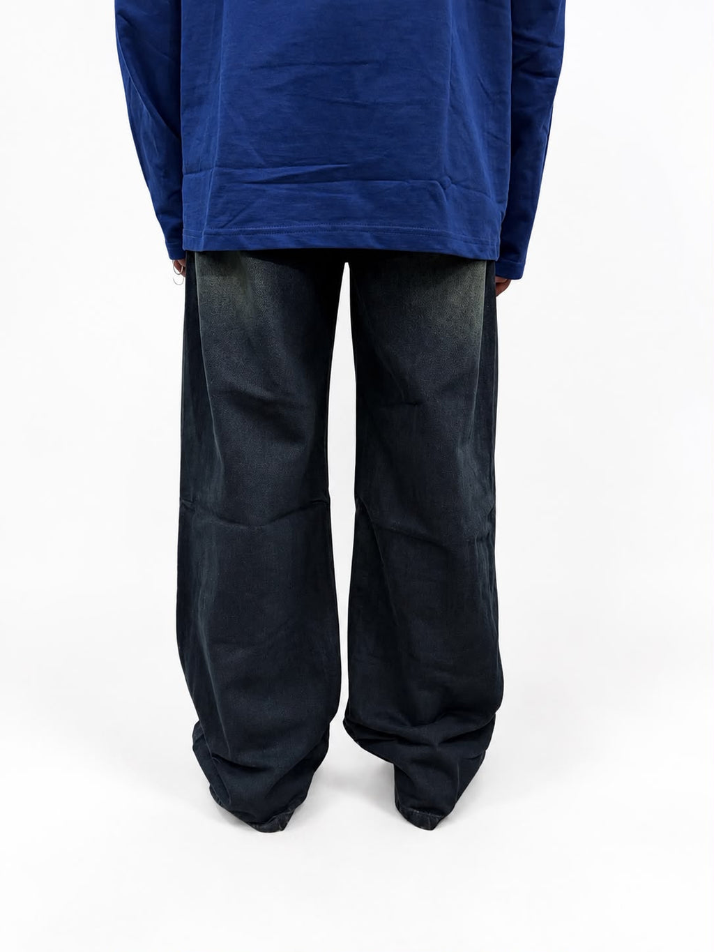 Men's  baggy wide-leg denim jeans