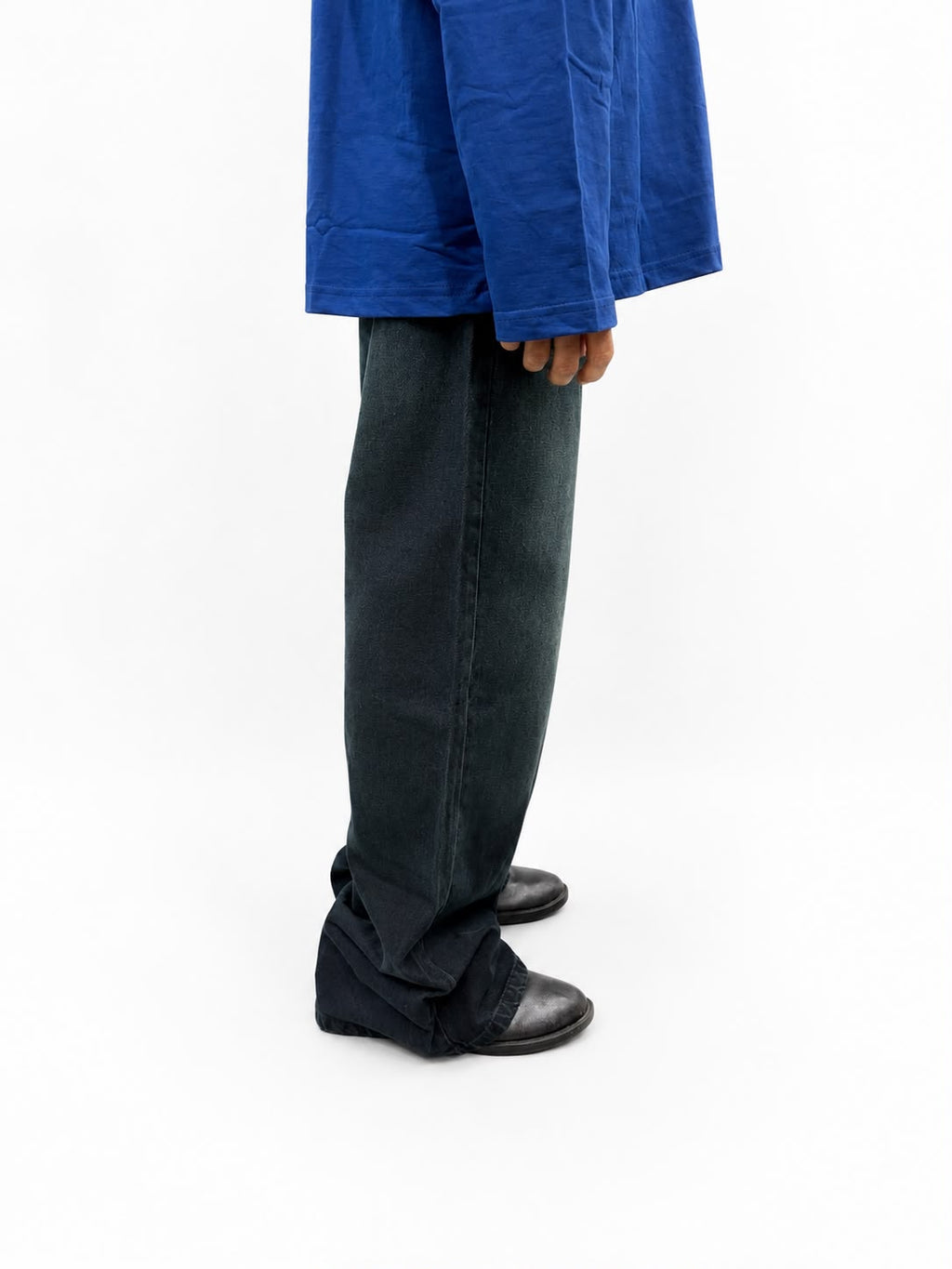 Men's  baggy wide-leg denim jeans