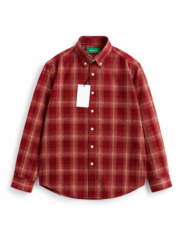 Men's Flannels Plaid Cotton Casual Full Sleeve Shirt