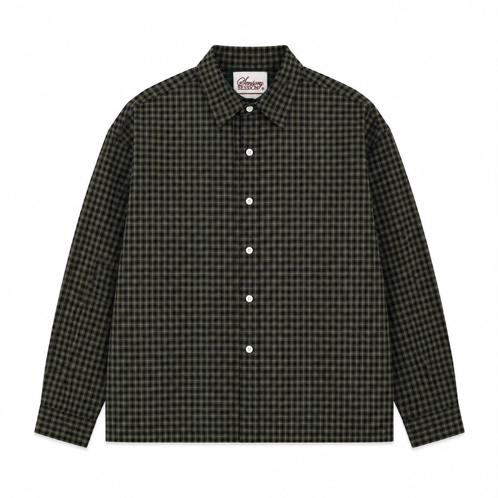 Micro Check Plaid Shirt