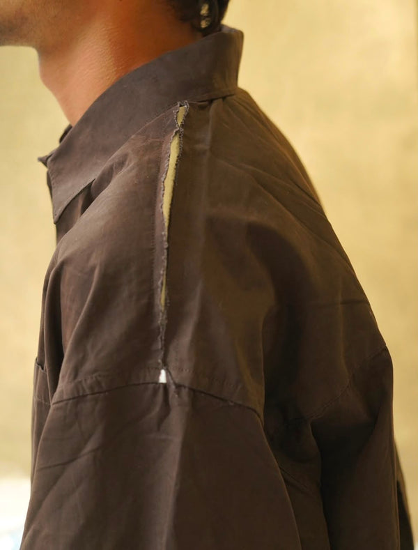 full-sleeve casual shirt with white shoulder stripes