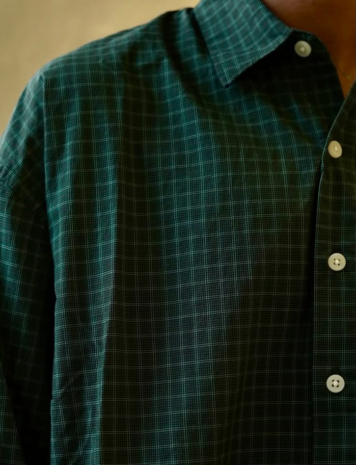 Micro Check Plaid Shirt