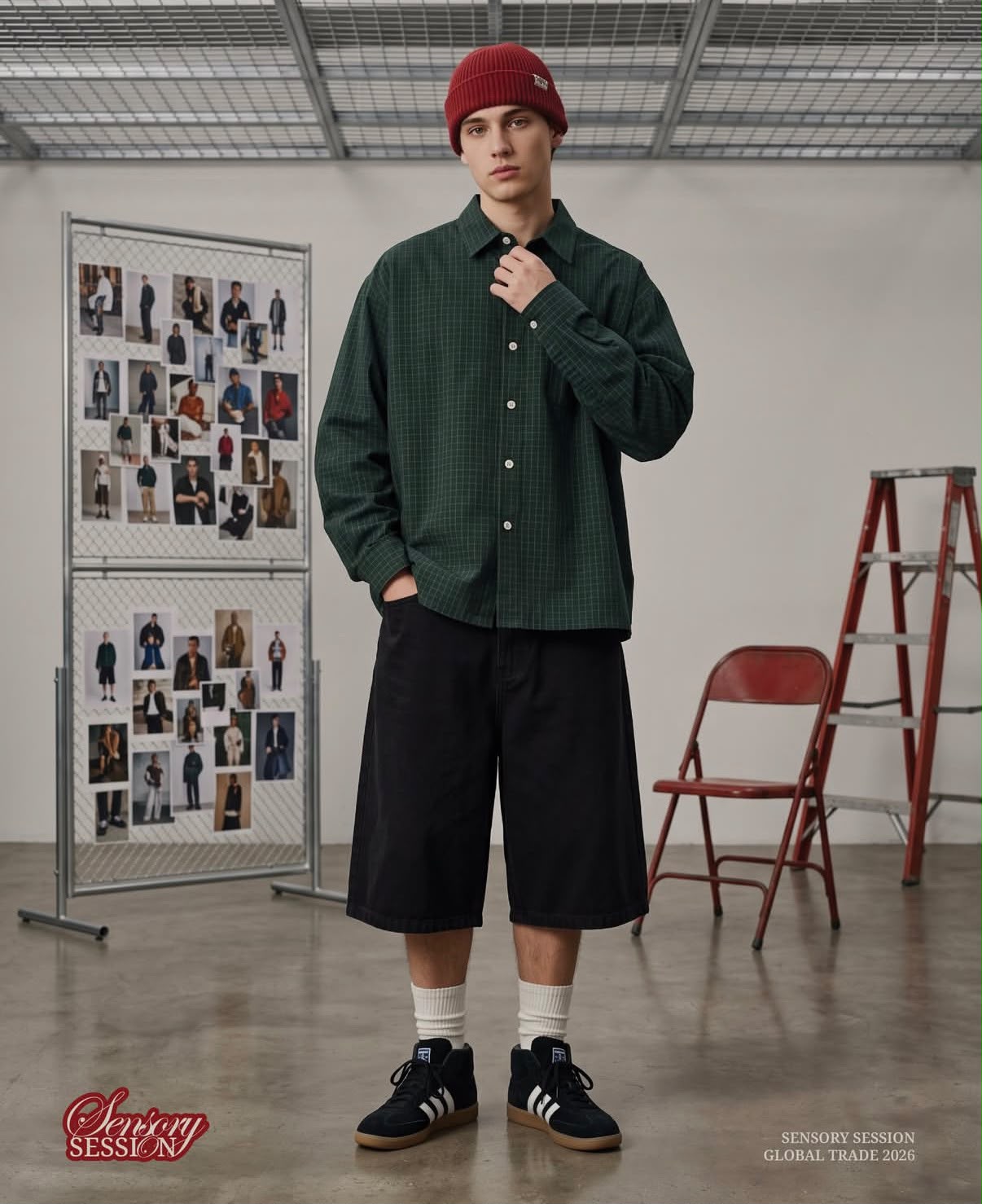 Micro Check Plaid Shirt Main image