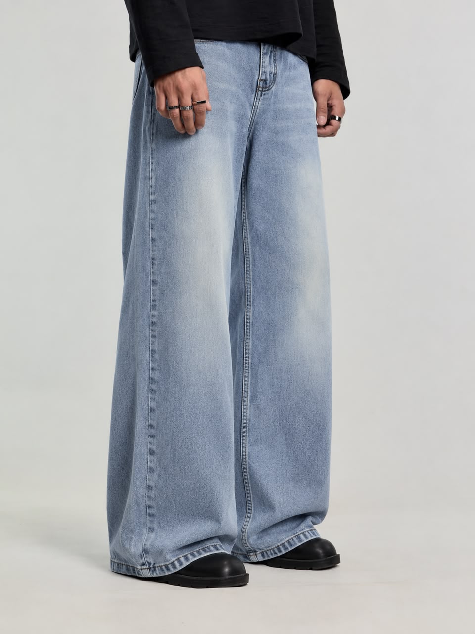 Wide-Leg Baggy Jeans for Men