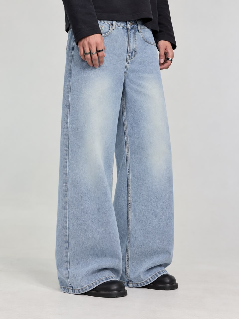 Wide-Leg Baggy Jeans for Men