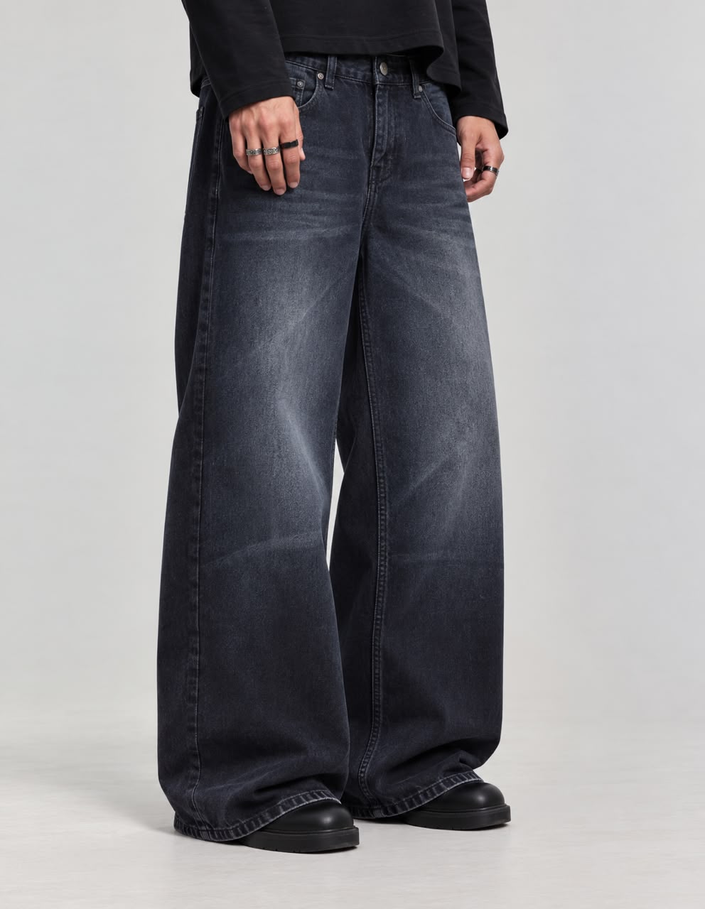 Wide-Leg Baggy Jeans for Men