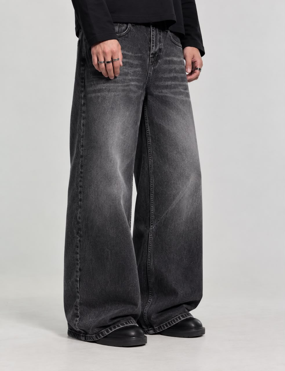 Wide-Leg Baggy Jeans for Men