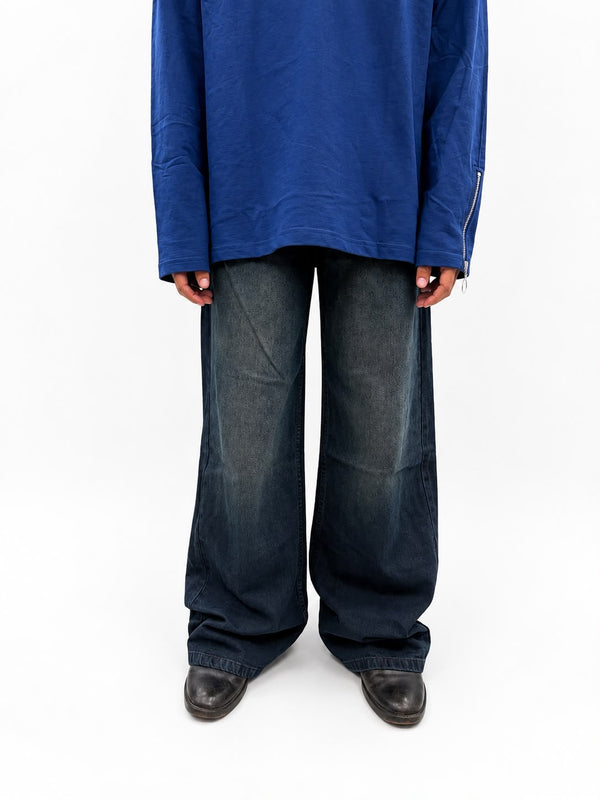 Men's  baggy wide-leg denim jeans