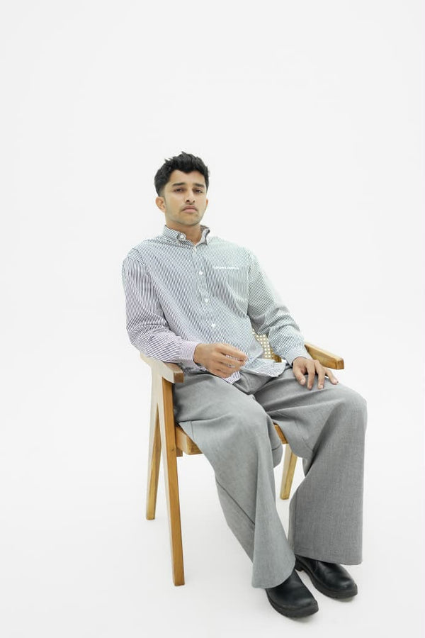 Men's micro check cotton casual shirt with full sleeves