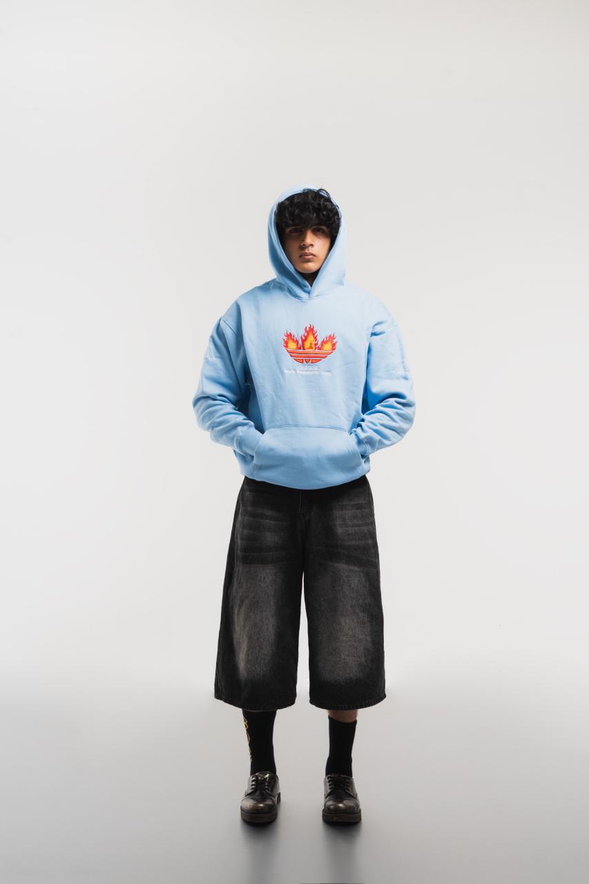 Oversized Graphic Printed Hoodie