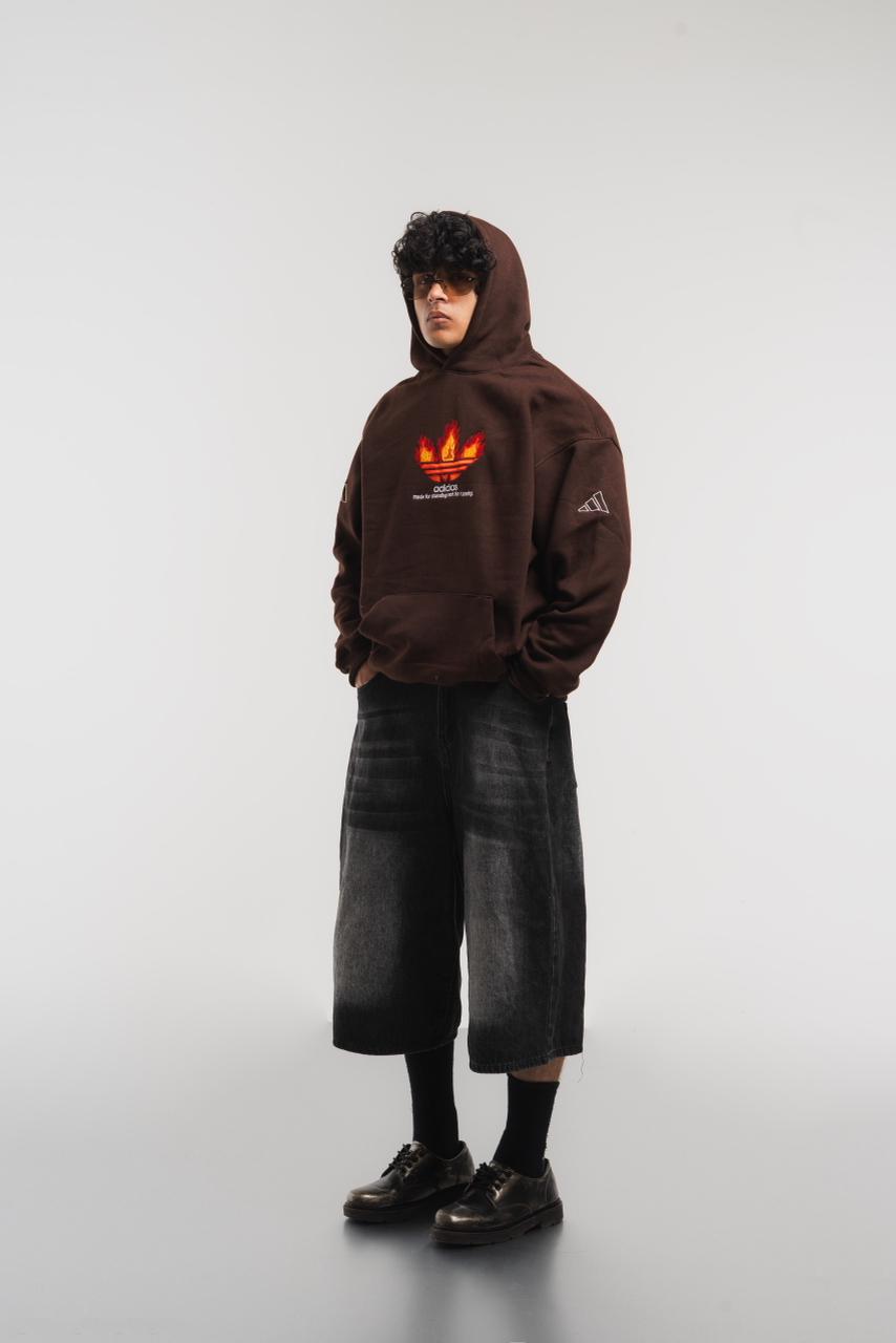 Oversized Graphic Printed Hoodie