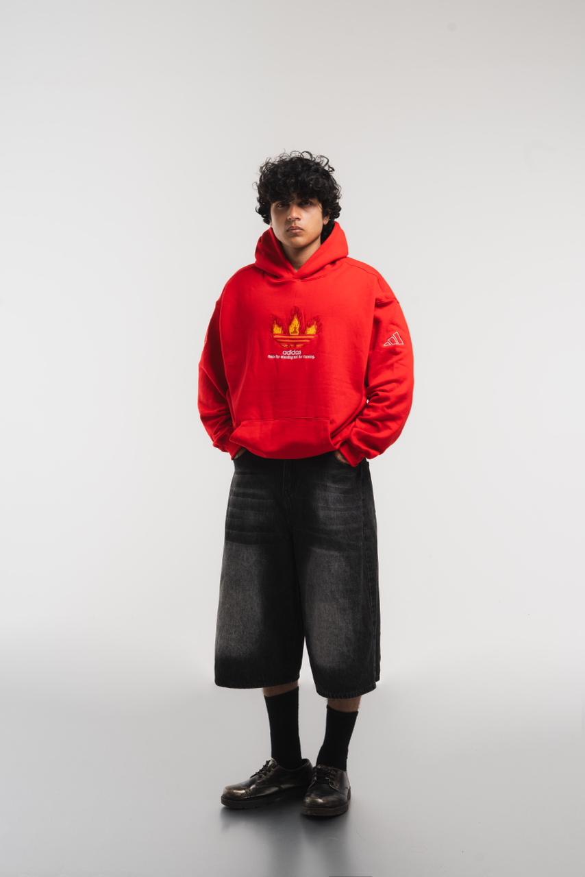 Oversized Graphic Printed Hoodie
