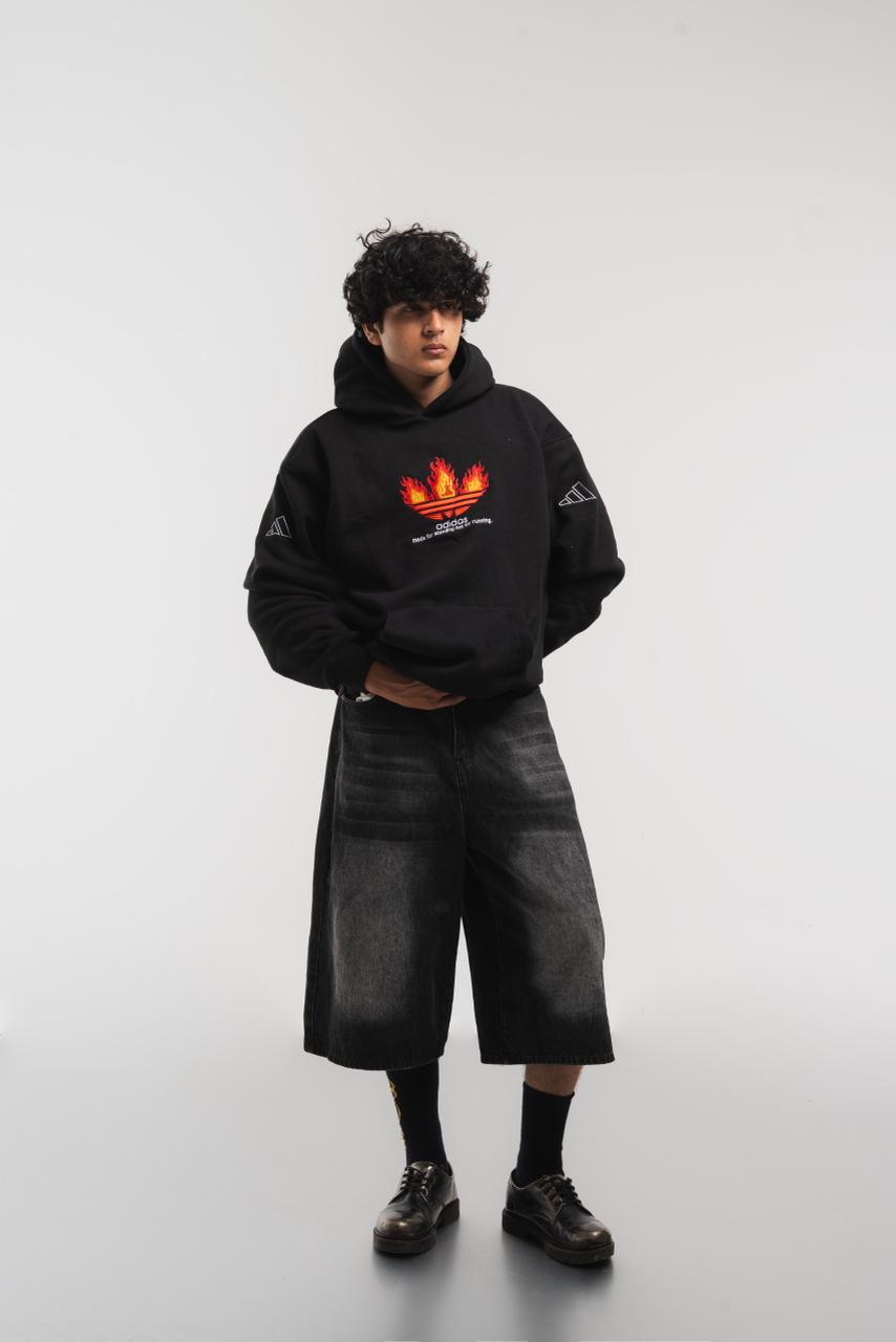 Oversized Graphic Printed Hoodie
