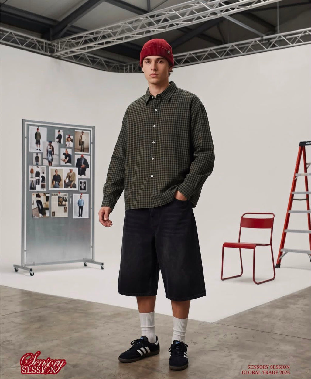 Micro Check Plaid Shirt