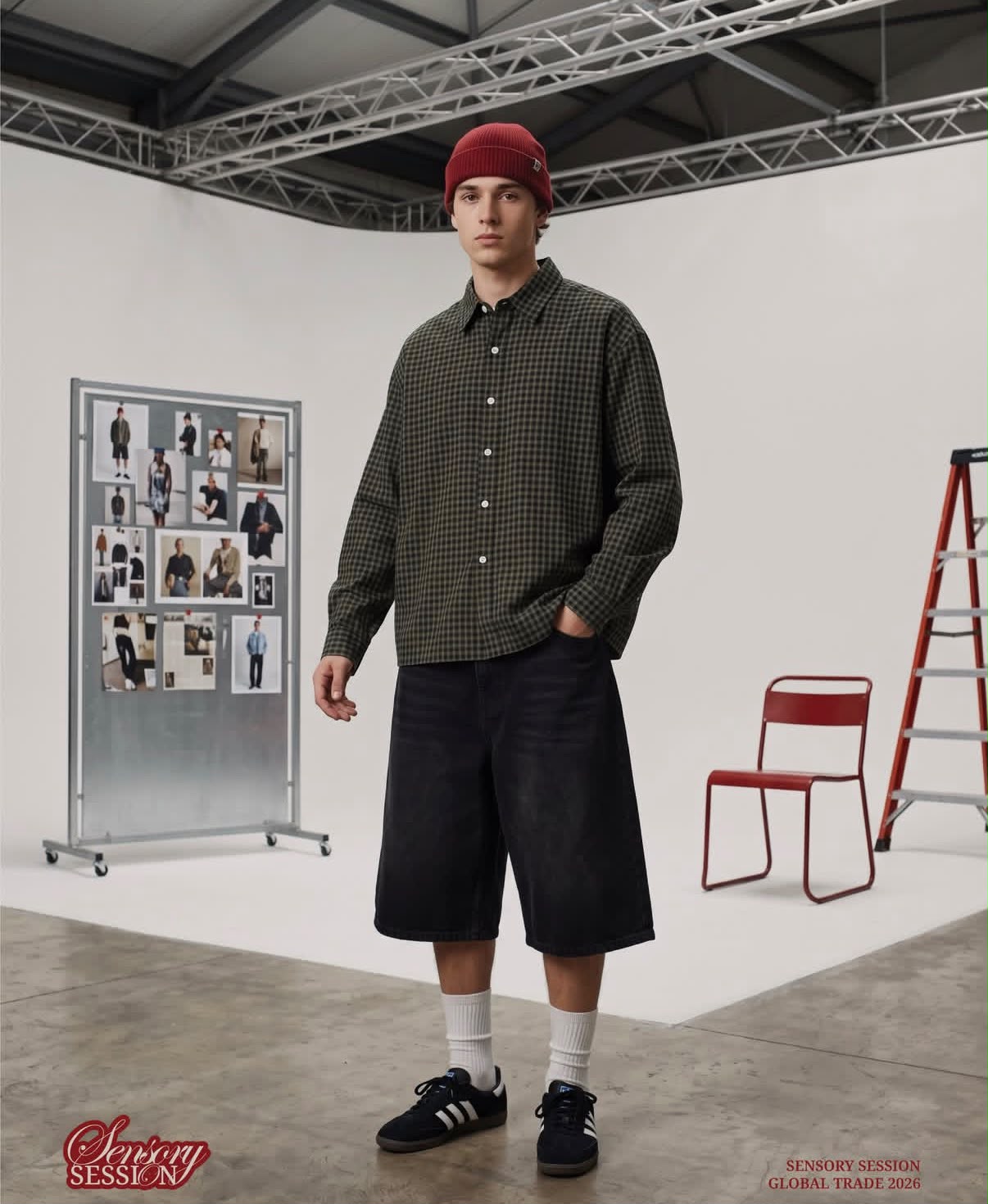 Micro Check Plaid Shirt