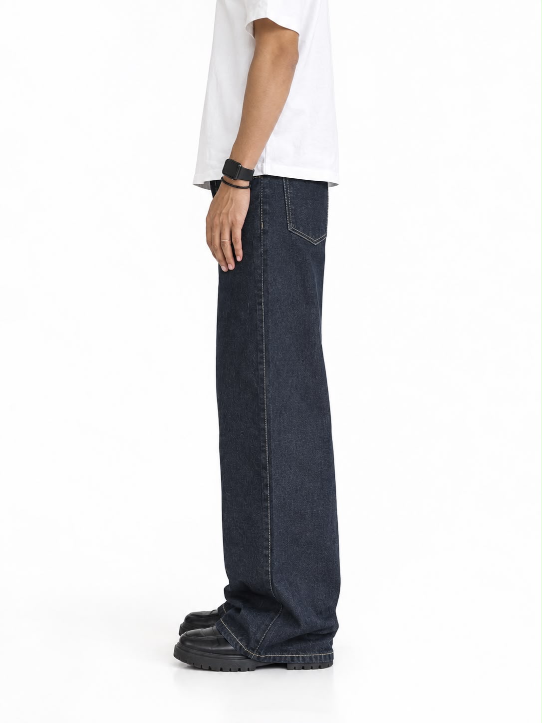 Raw Denim Wide Leg Jeans Secondary image